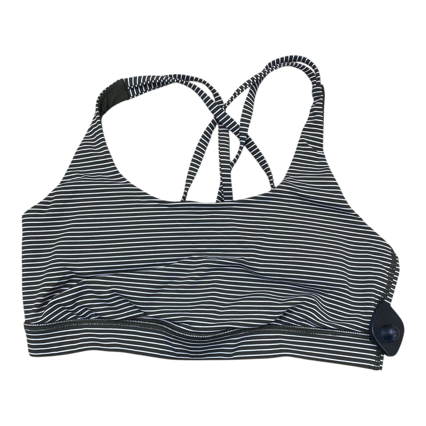 Athletic Bra By Lululemon In Striped Pattern, Size:10