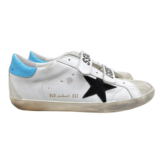 Shoes Luxury Designer By Golden Goose In Blue & White, Size:10