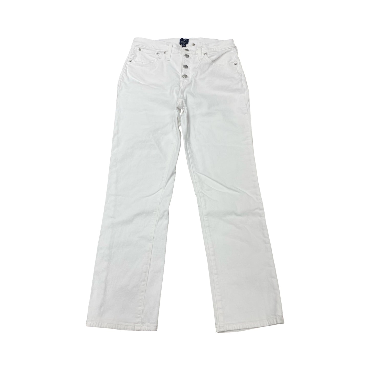 Jeans Straight By J. Crew In White Denim, Size:8