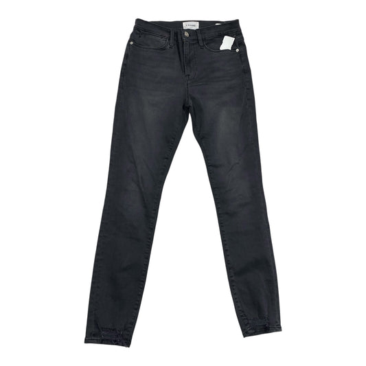 Jeans Skinny By Frame In Grey Denim, Size:8