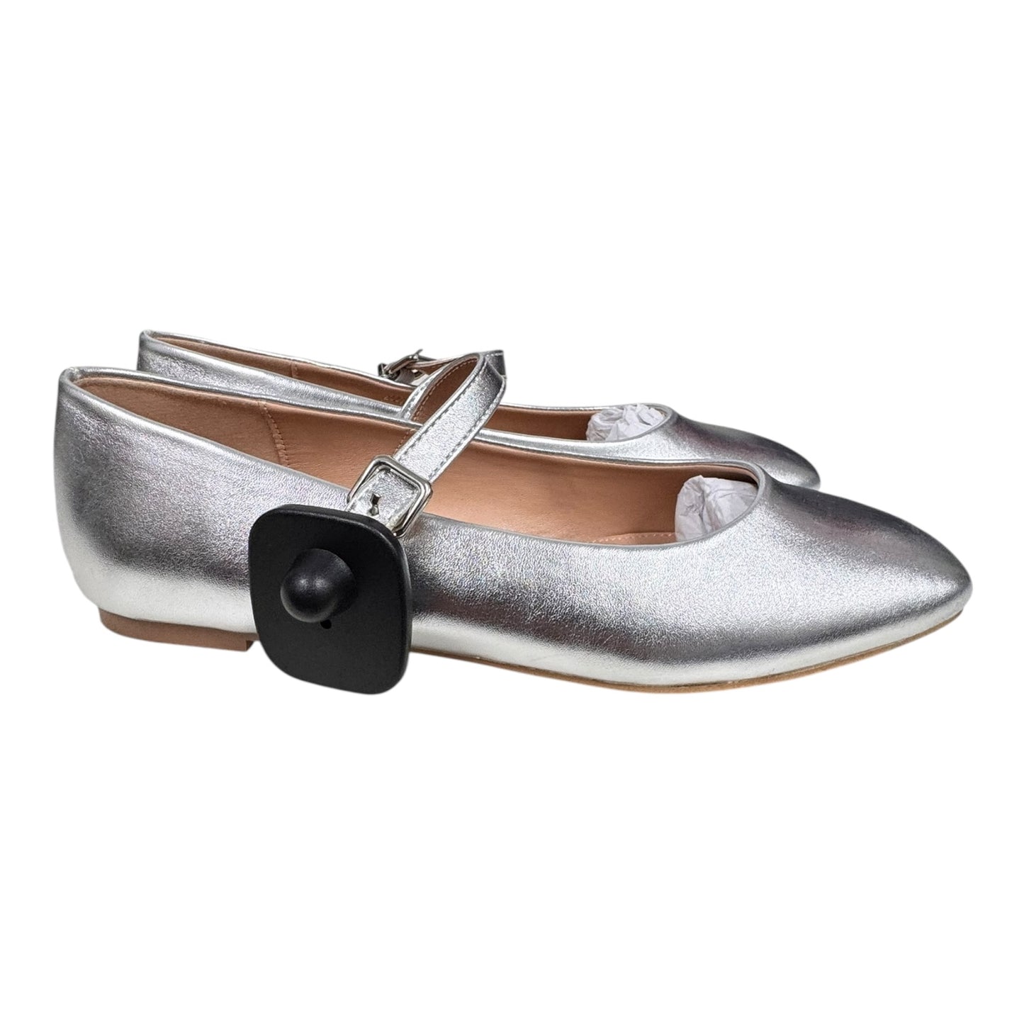 Shoes Flats By New York And Co In Silver, Size:8