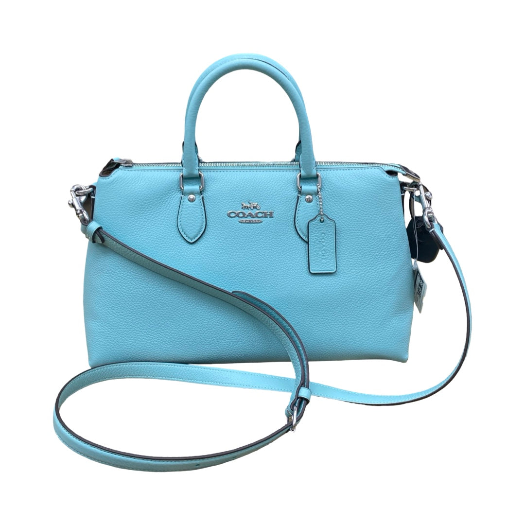Handbag Designer By Coach In Teal, Size:Medium