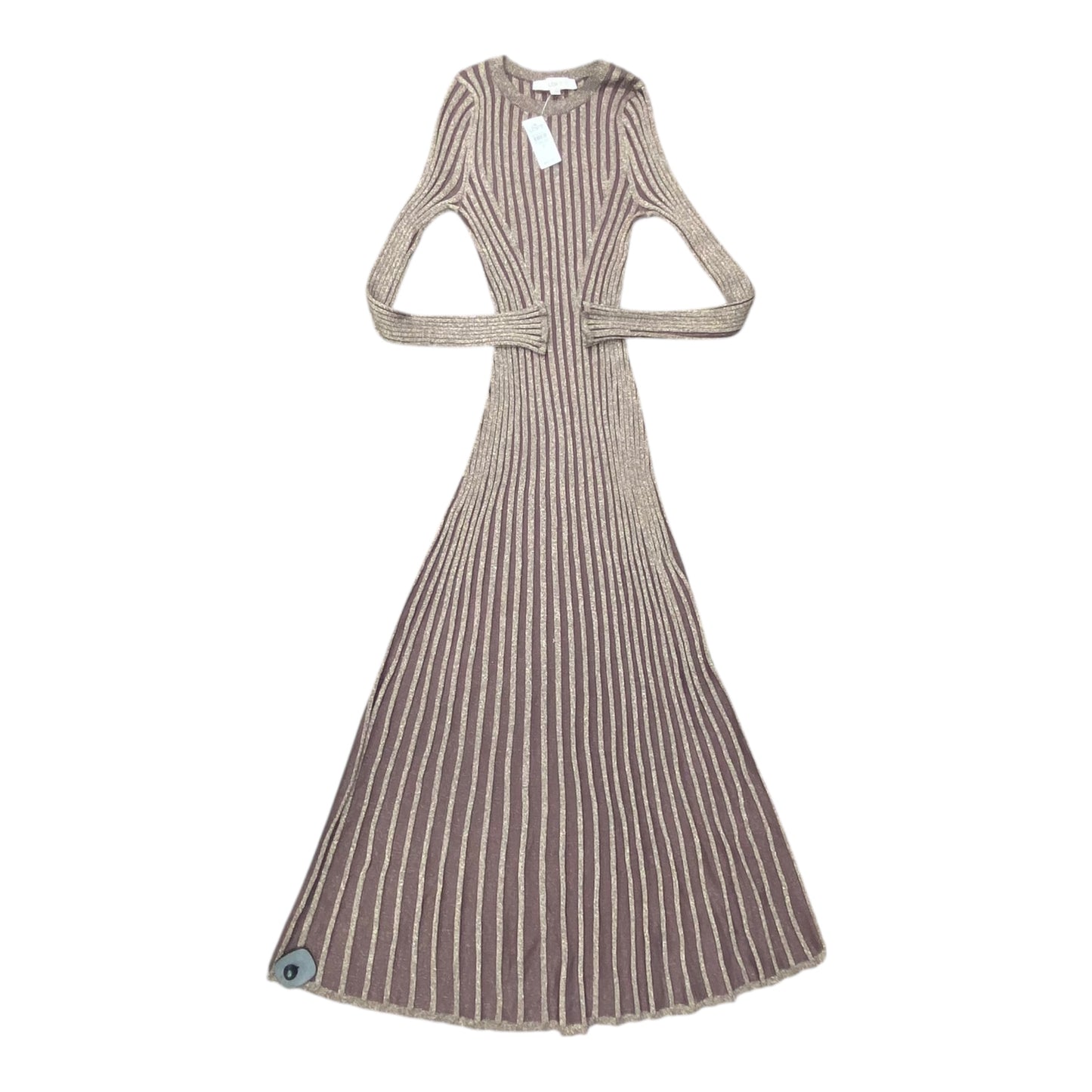 Dress Sweater By Loft In Gold & Purple, Size:S