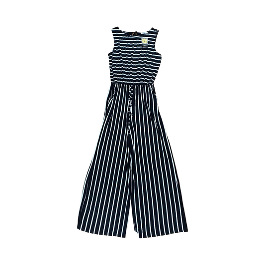 Jumpsuit By Zenana In Black & White, Size:1X