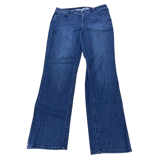 Jeans Straight By Talbots In Blue Denim, Size:12