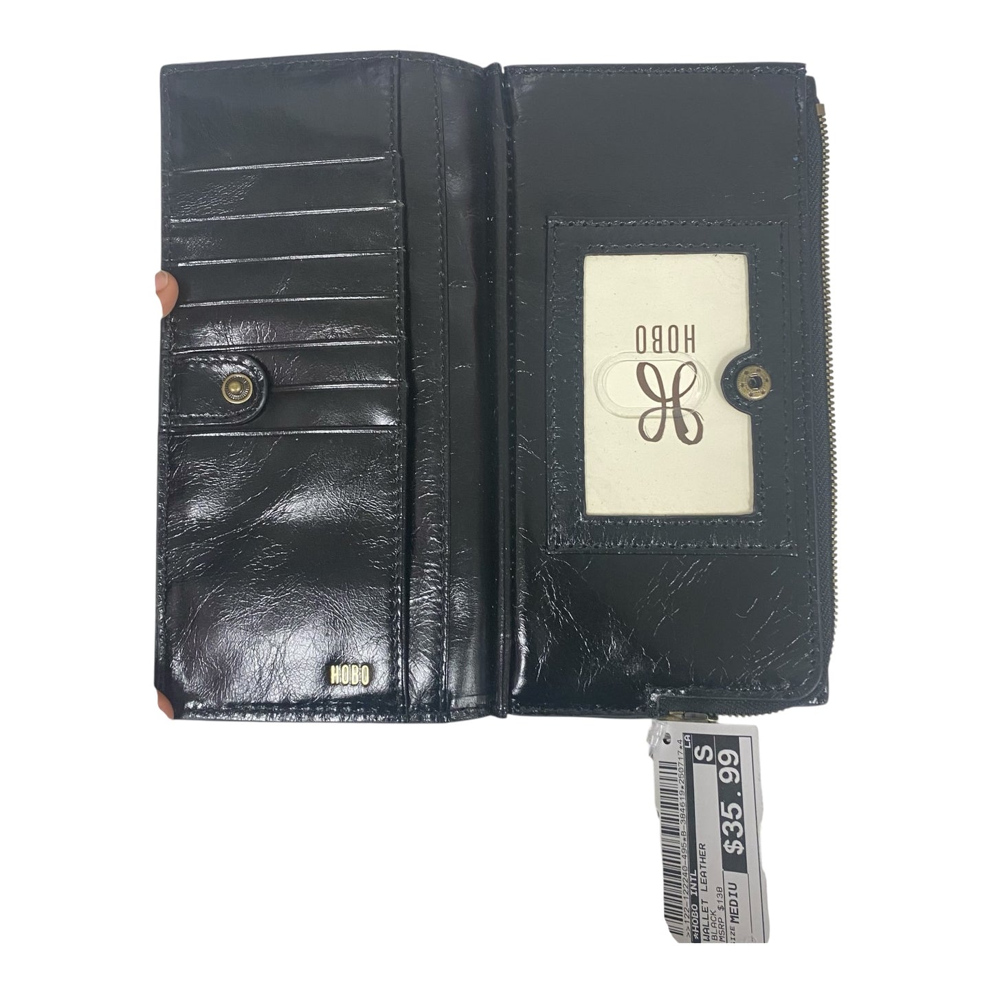 Wallet Leather By Hobo Intl In Black, Size:Medium