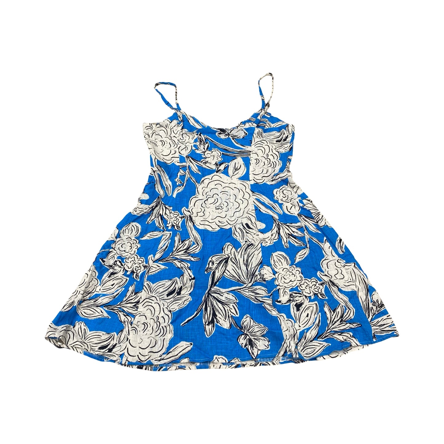 Dress Casual Short By Zara In Blue & White, Size:M