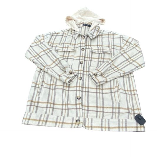 Jacket Shirt By Doe & Rae In Plaid Pattern, Size:L