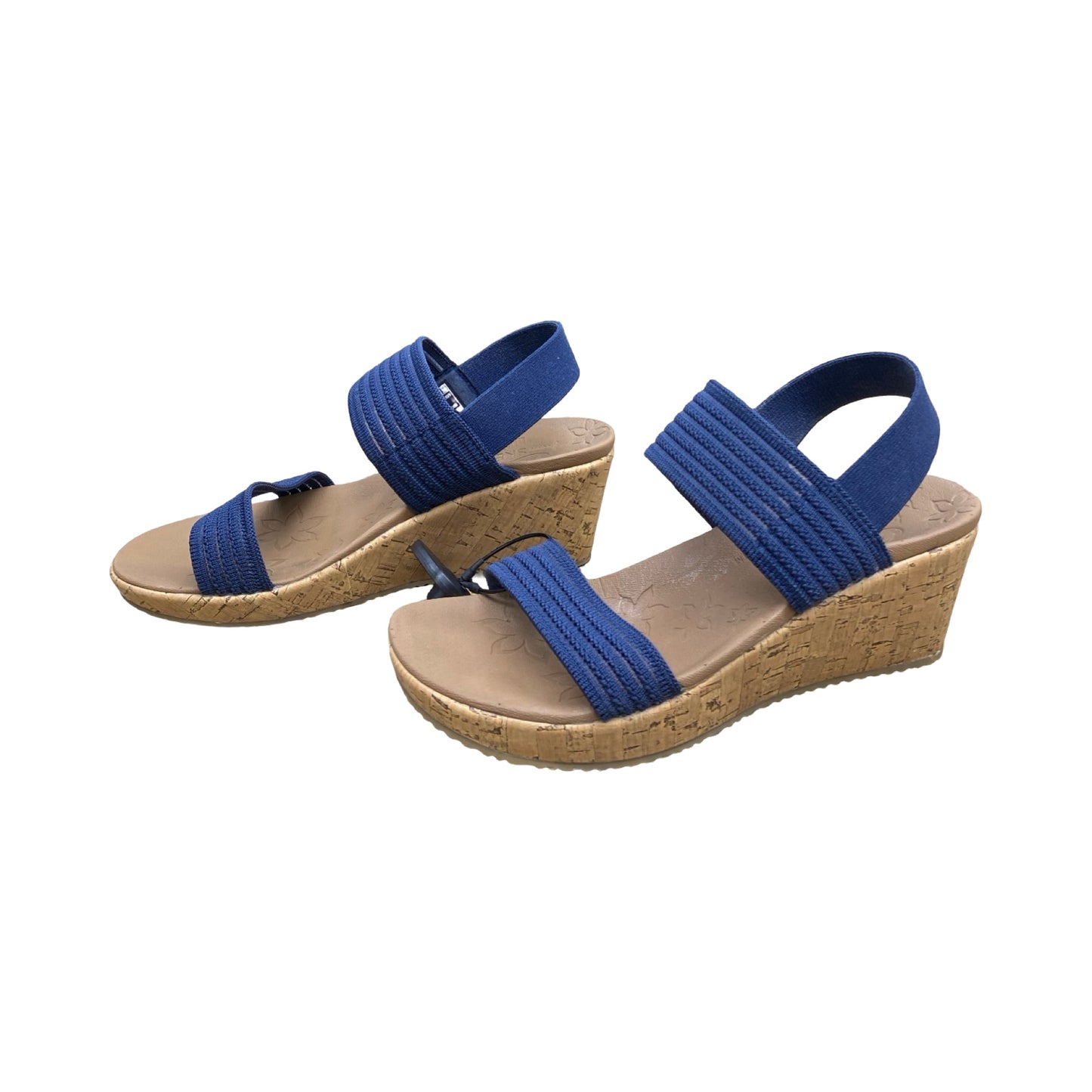 Sandals Heels Wedge By Skechers In Blue, Size:8.5