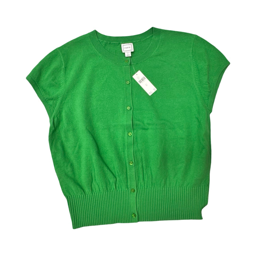 Sweater Cardigan By Maeve In Green, Size:Xl