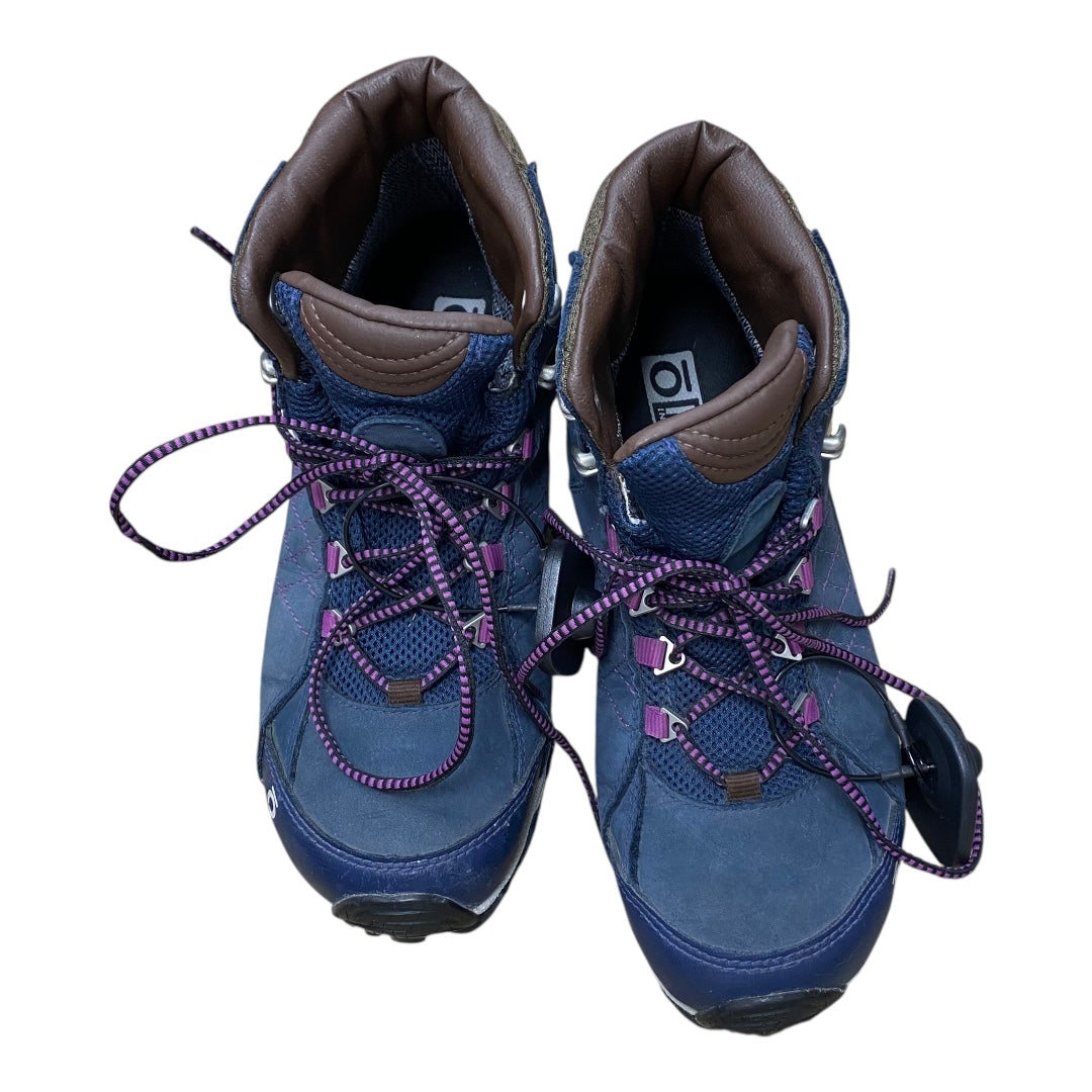 Shoes Hiking By Cmc In Blue & Brown, Size:7