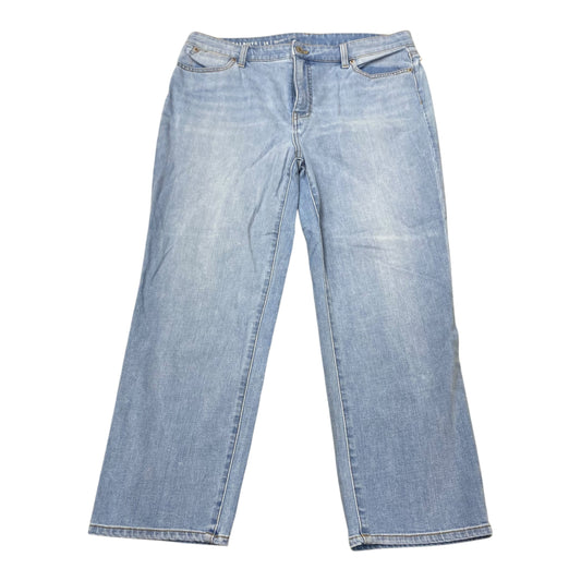 Jeans Cropped By Talbots In Blue Denim, Size:14
