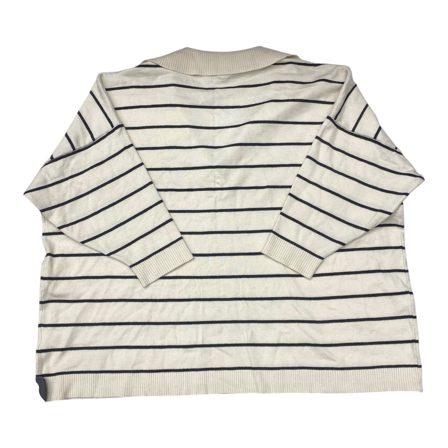 Sweater By Max Studio In Black & Cream, Size:1X