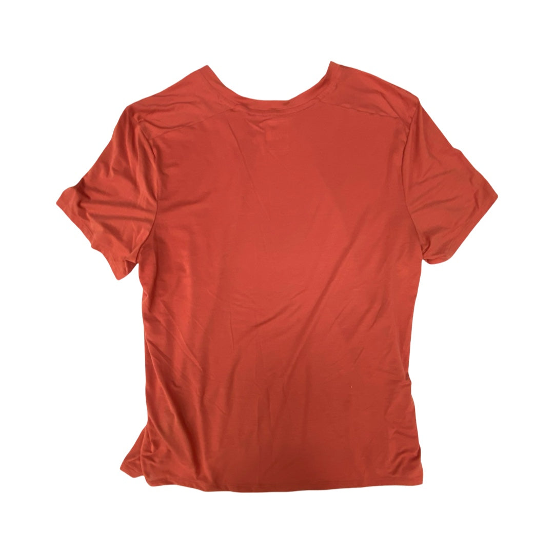 Athletic Top Ss By The North Face In Orange, Size:L