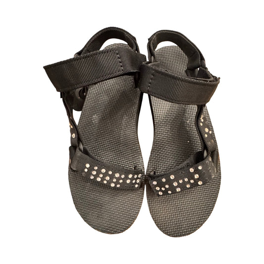 Sandals Heels Platform By Teva In Black, Size:6