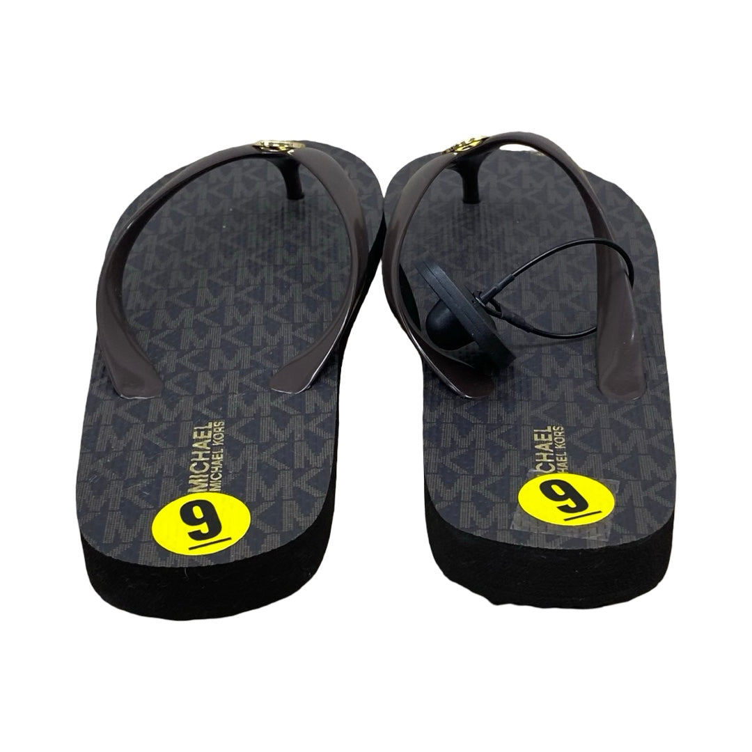 Sandals Flip Flops By Michael By Michael Kors In Brown, Size:9
