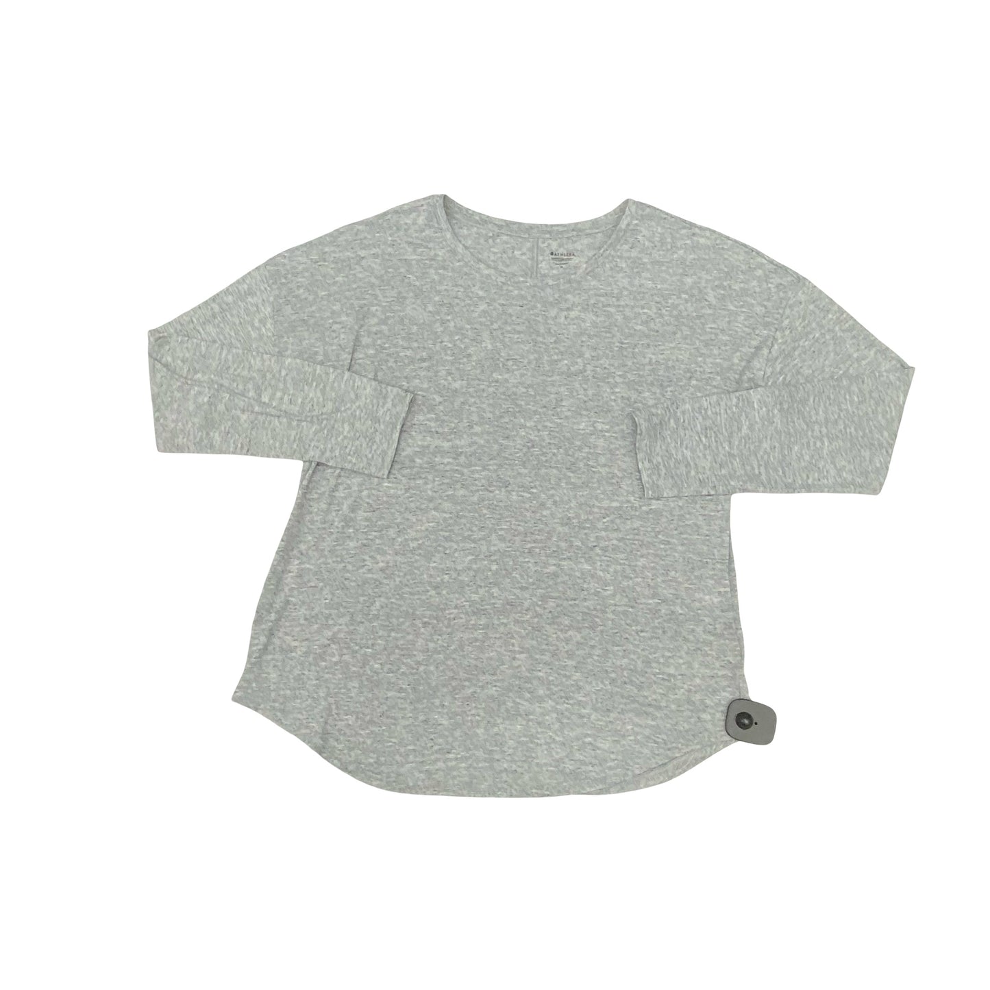 Athletic Top Ls Crewneck By Athleta In Grey, Size:M