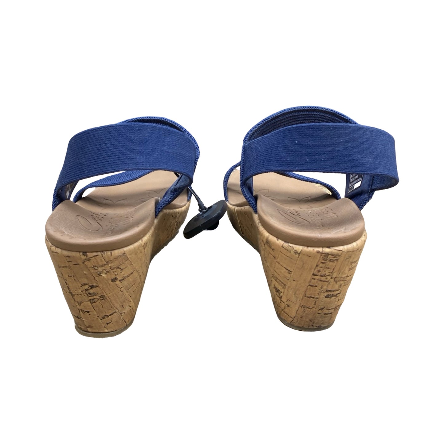 Sandals Heels Wedge By Skechers In Blue, Size:8.5