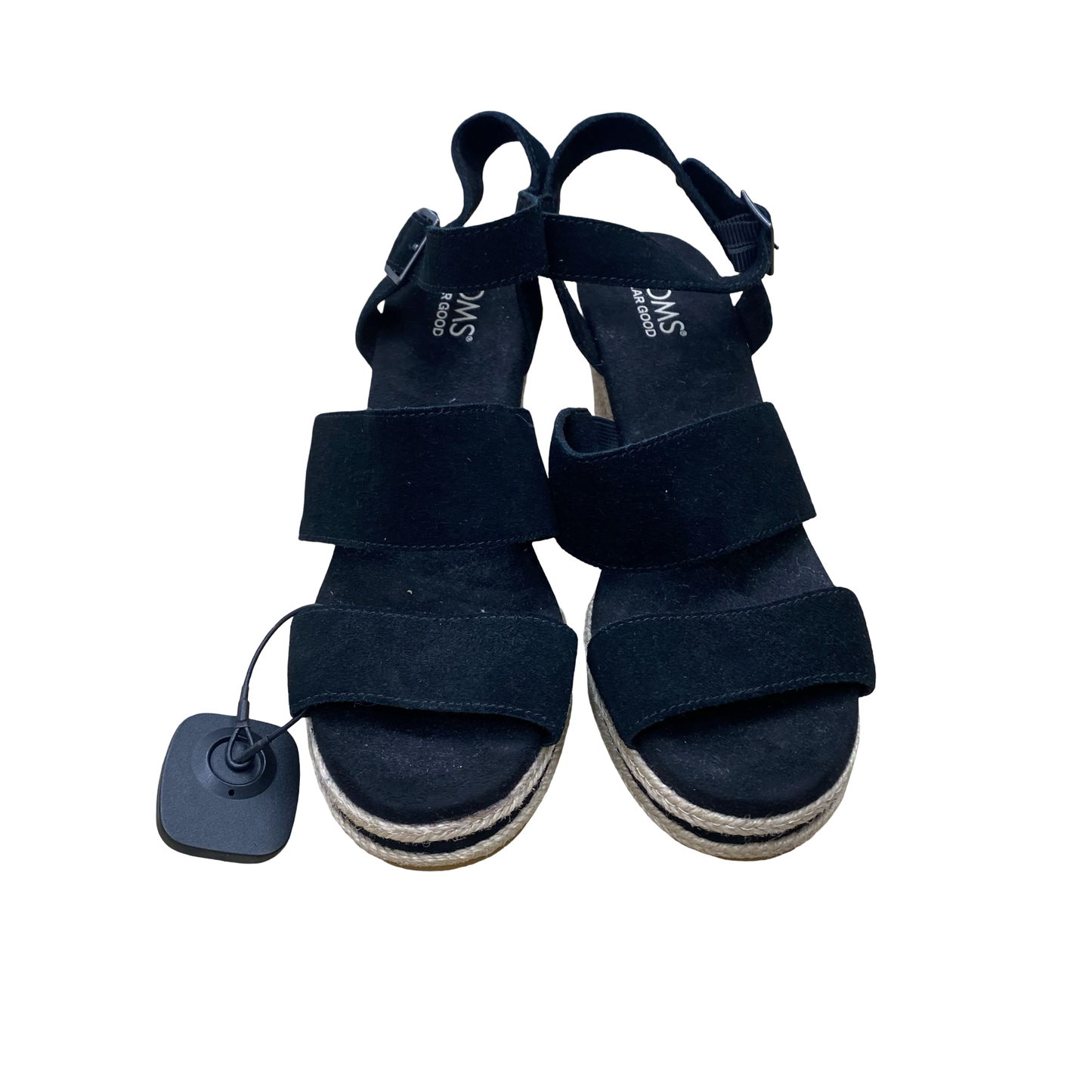 Sandals Heels Wedge By Toms In Black, Size:8.5