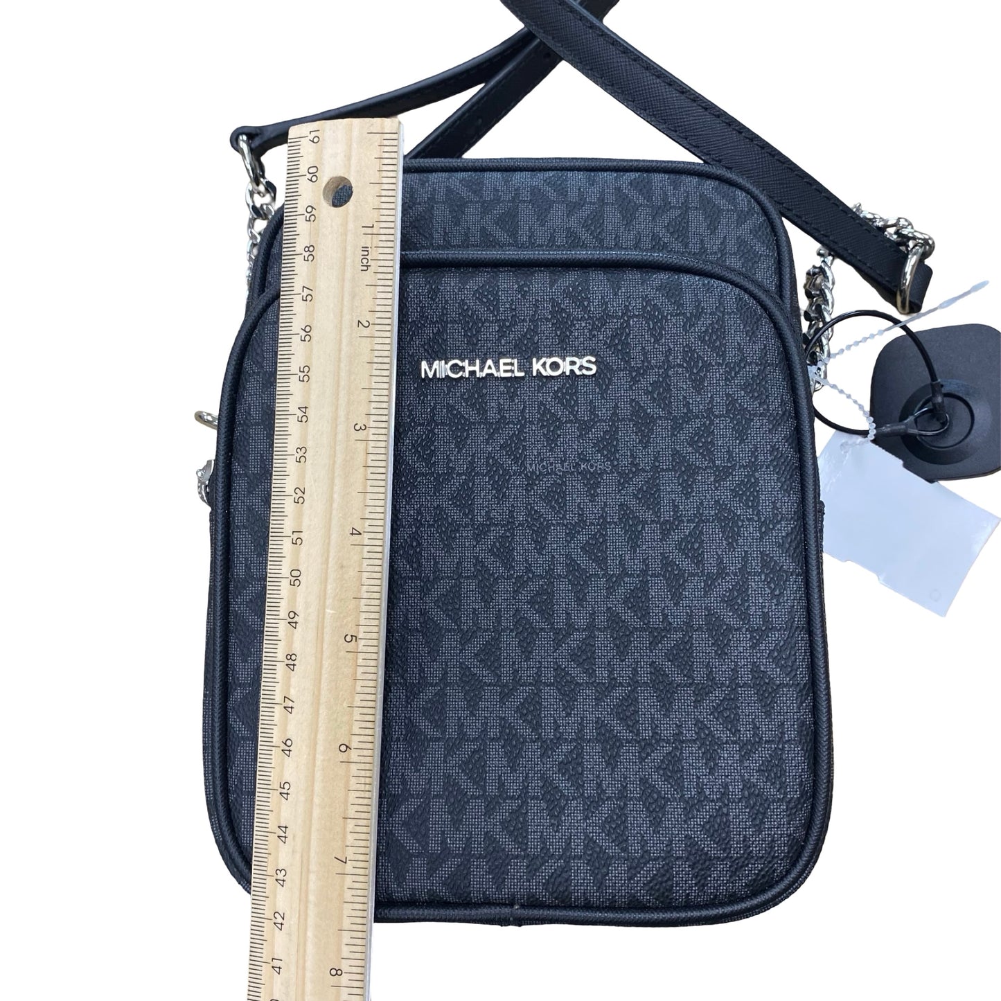 Handbag Designer By Michael Kors In Black & Grey, Size:Small