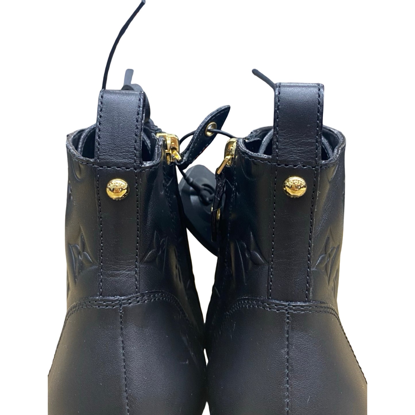 Boots Luxury Designer By Louis Vuitton In Black, Size:8.5