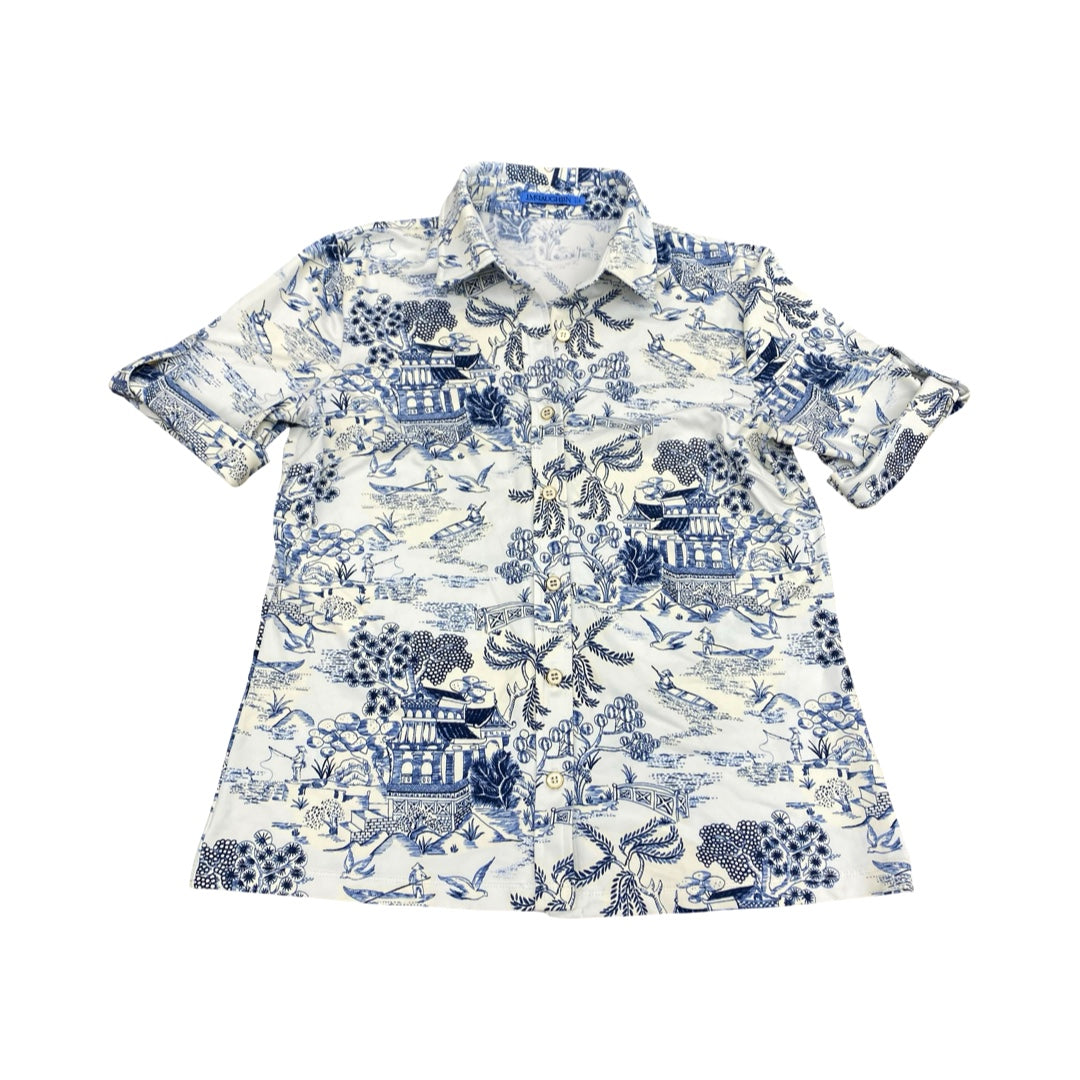 Top Ss By J Mclaughlin In Blue & White, Size:S