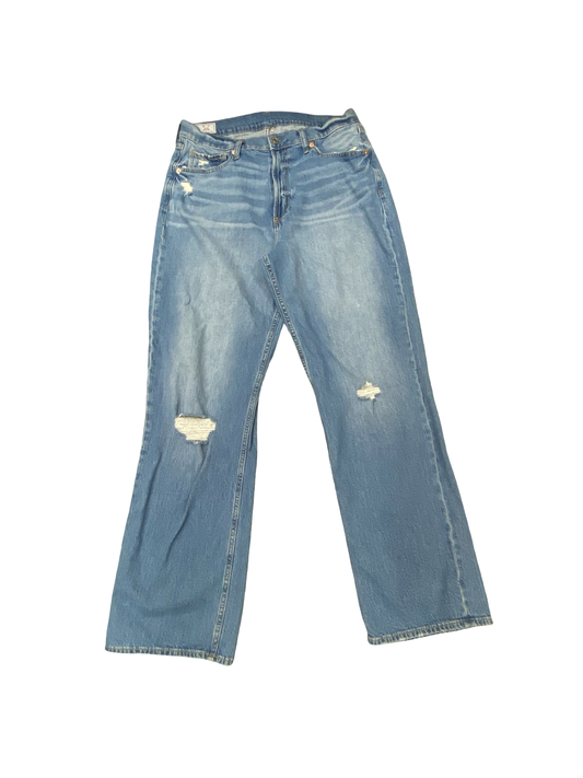 Jeans Straight By Gap In Blue Denim, Size:14