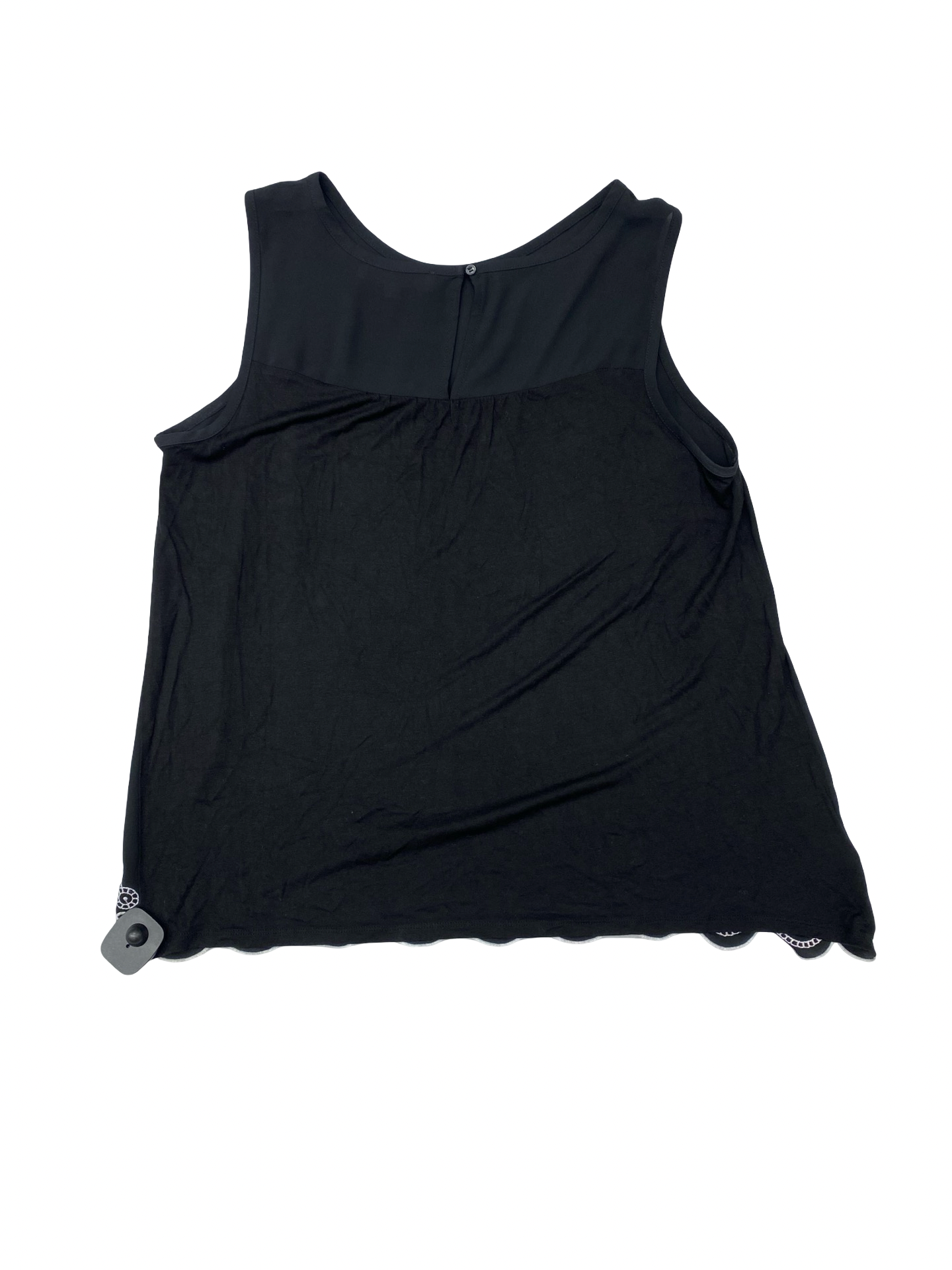 Top Sleeveless By Loft In Black & White, Size:L
