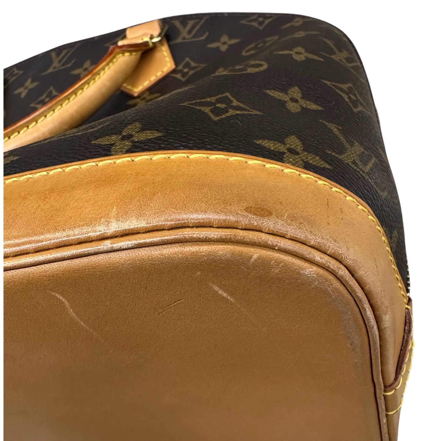 Handbag Luxury Designer By Louis Vuitton In Brown, Size:Medium