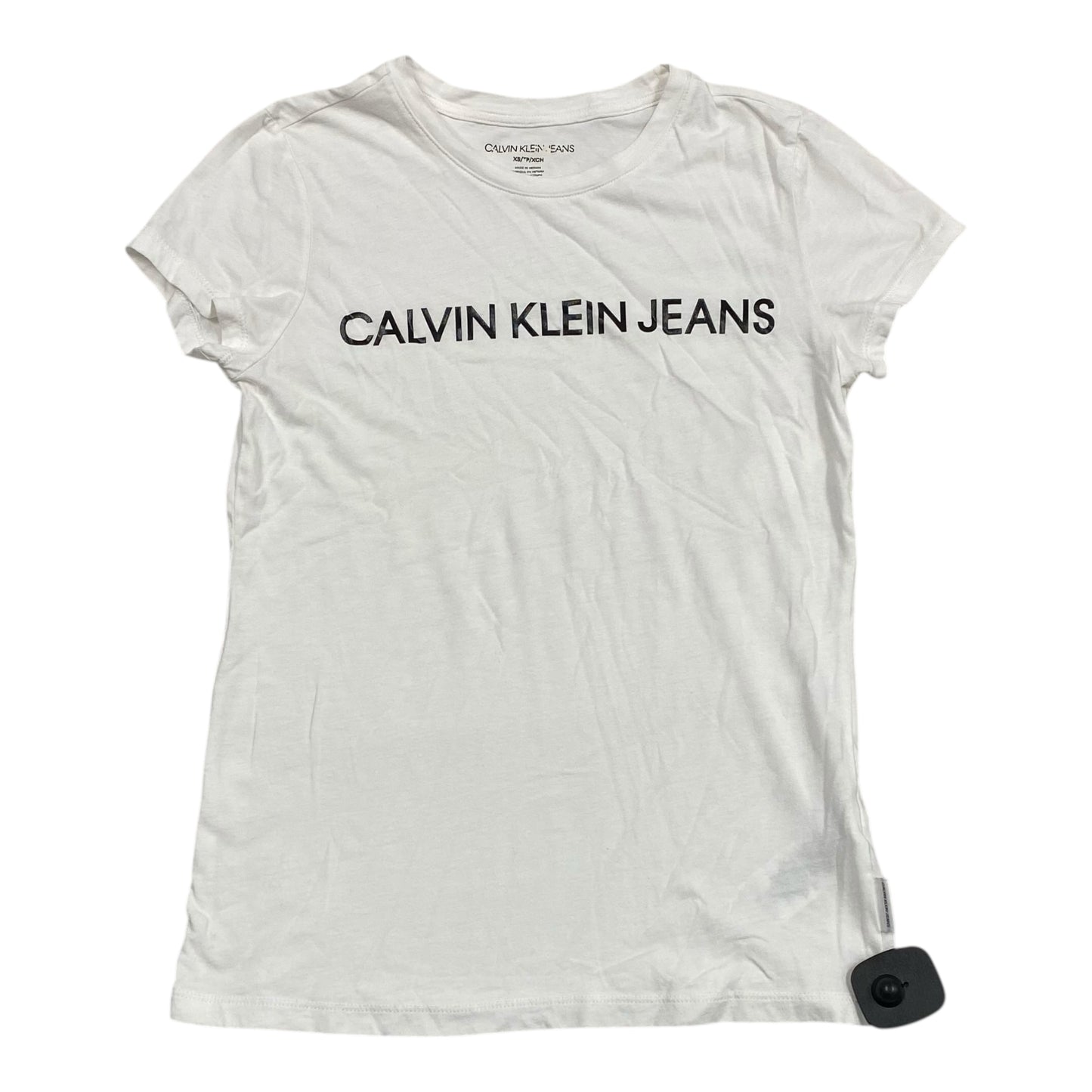 Top Ss By Calvin Klein In White, Size:Xs