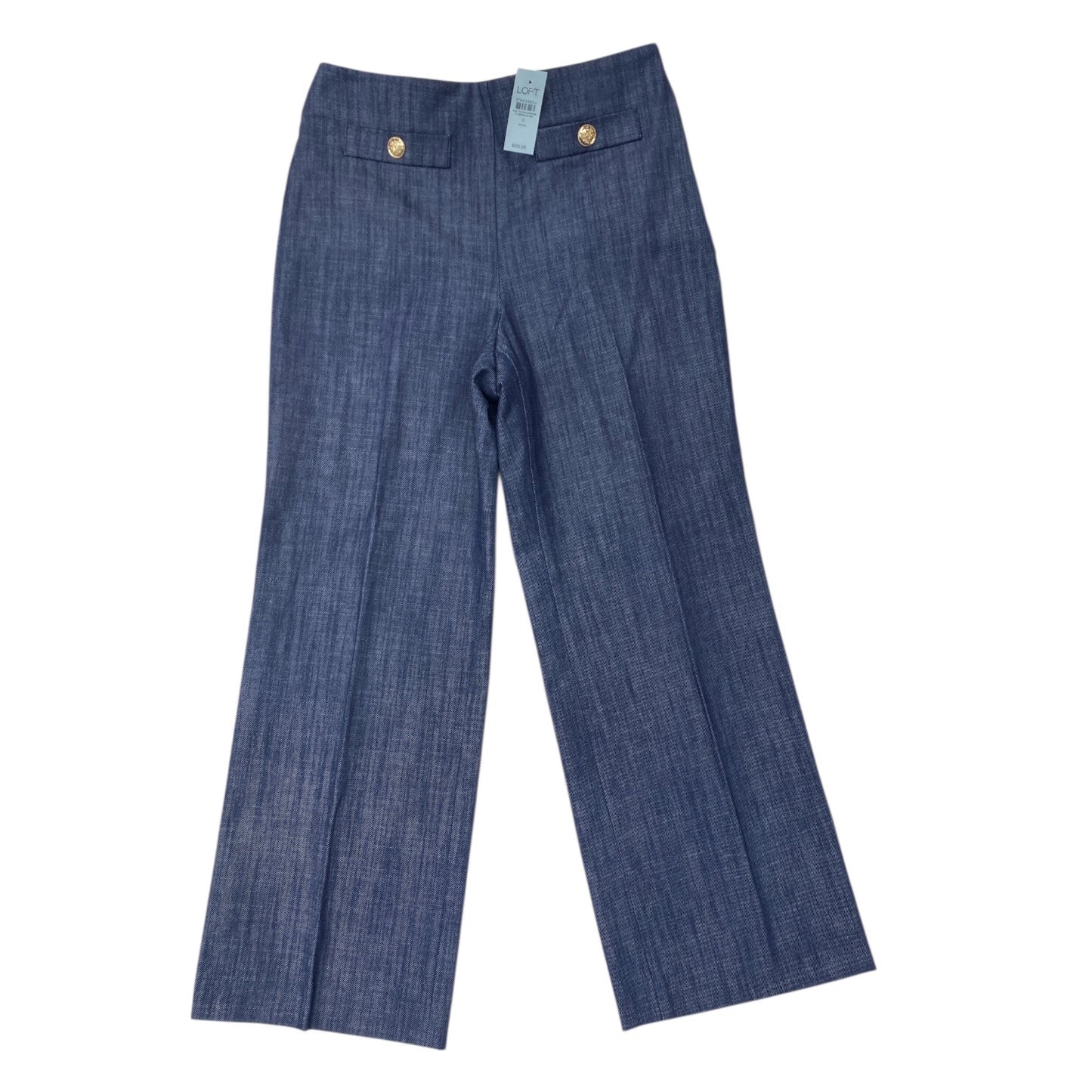 Pants Wide Leg By Loft In Navy, Size:4P