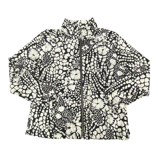 Jacket Other By Zenergy By Chicos In Black & White, Size:L