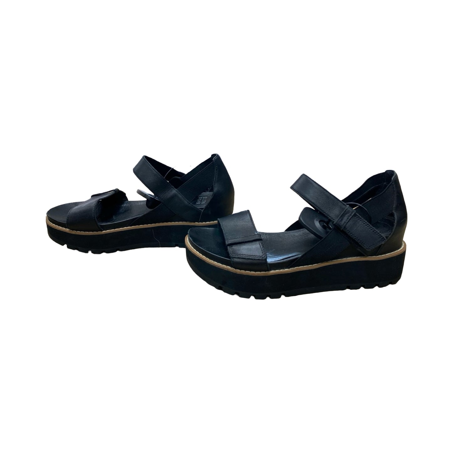Sandals Designer By Eileen Fisher In Black, Size:8.5