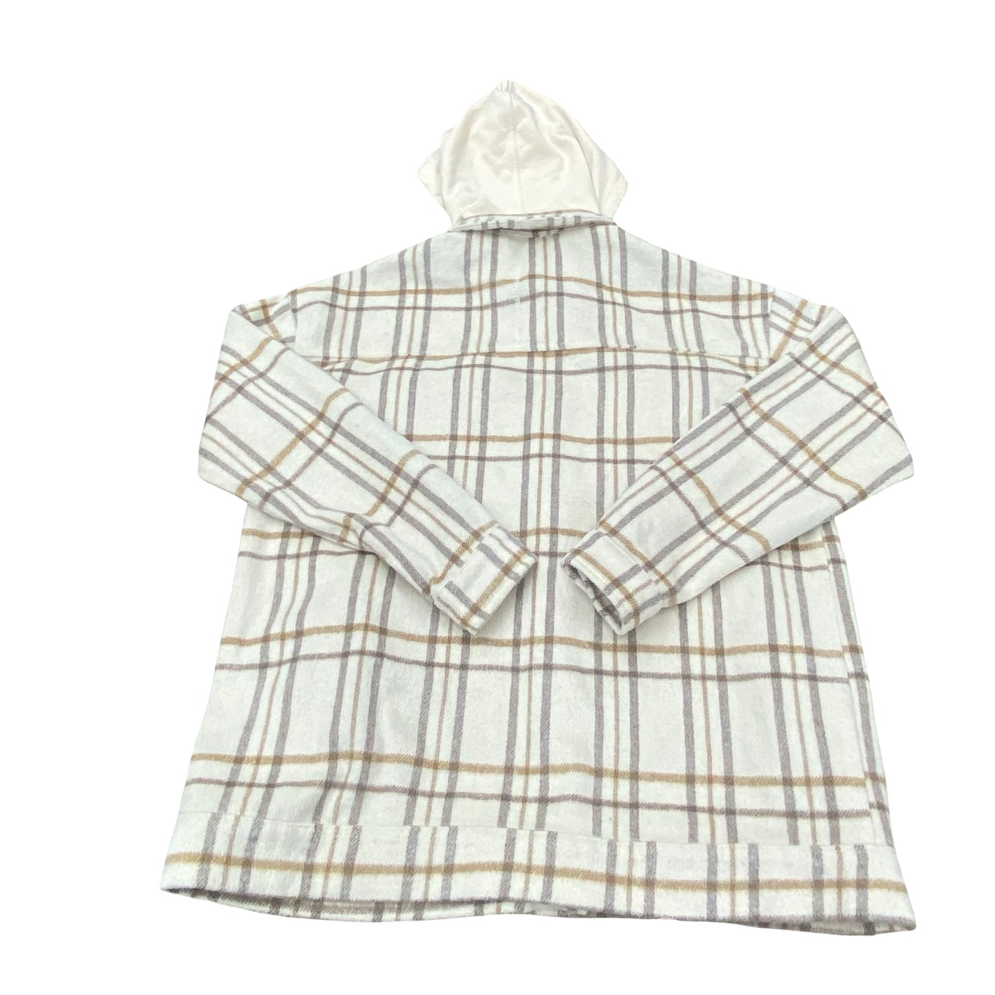 Jacket Shirt By Doe & Rae In Plaid Pattern, Size:L