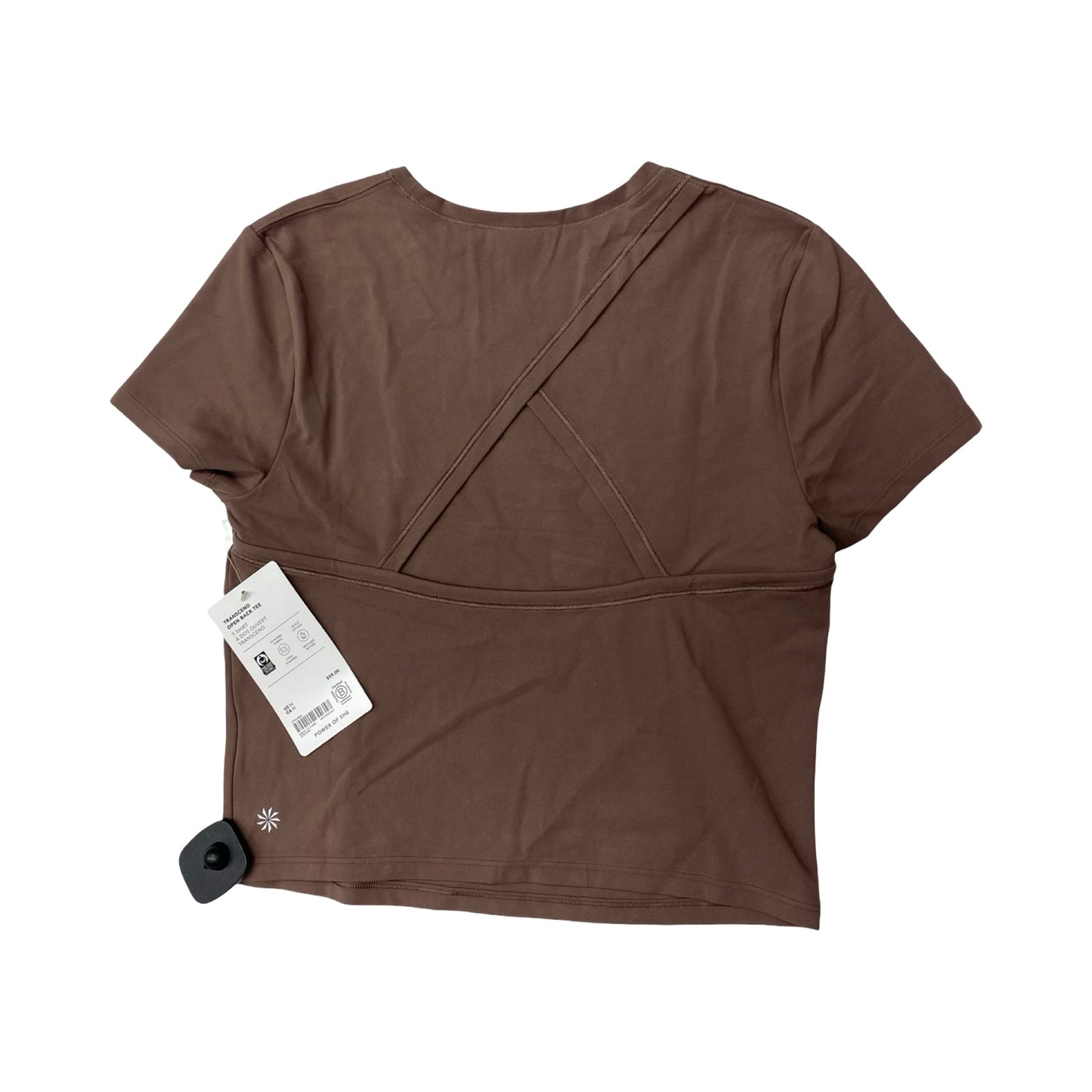 Athletic Top Ss By Athleta In Taupe, Size:M