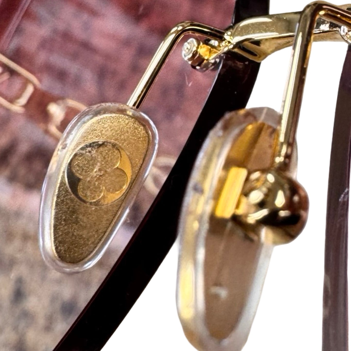 Jewel Square Sunglasses Luxury Designer By Louis Vuitton In Gold & Pink, Size: Z2422U 9J2 62 14 140