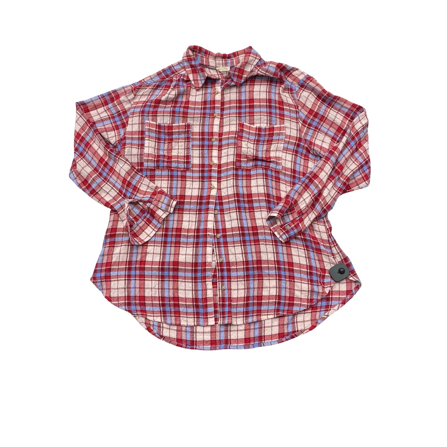 Top Ls By Pilcro In Plaid Pattern, Size:L