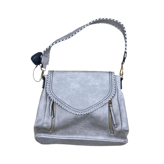 Handbag By Jen & Co In Grey, Size:Medium