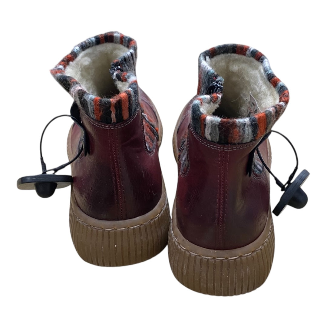 Boots Ankle Flats By Riekers In Red, Size:9