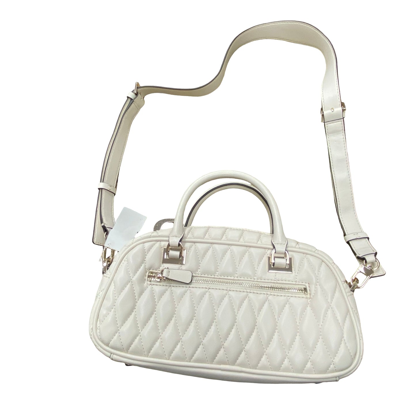 Handbag By Guess In Ivory, Size:Medium