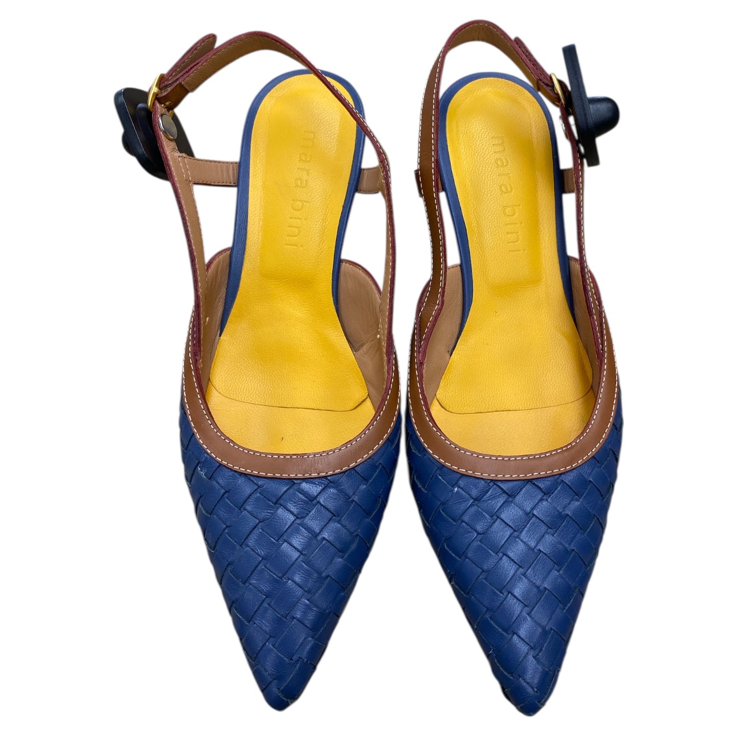 Shoes Designer By Mara Bini In Blue & Brown, Size:9