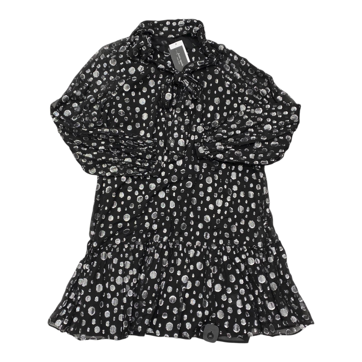 Dress Designer By Kate Spade In Black & Silver, Size:Xxl