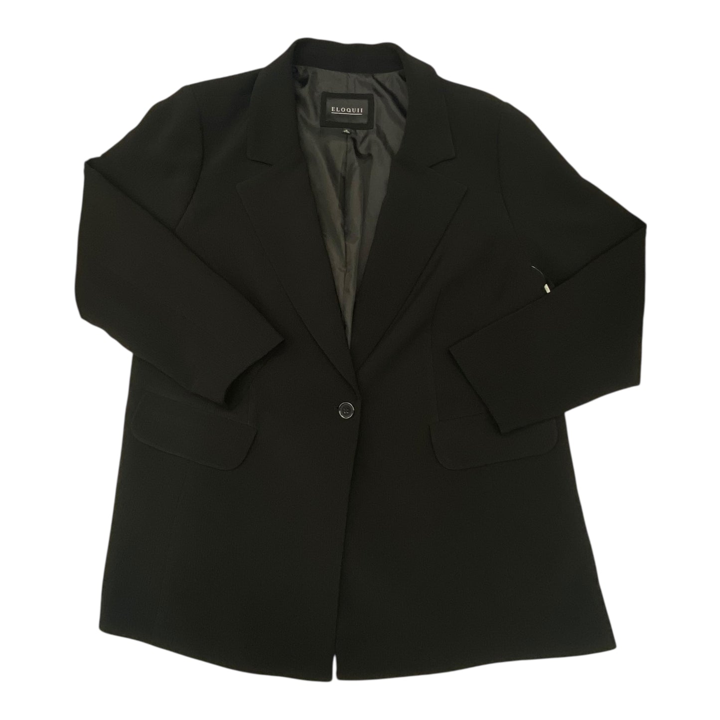 Blazer By Eloquii In Black, Size:1X