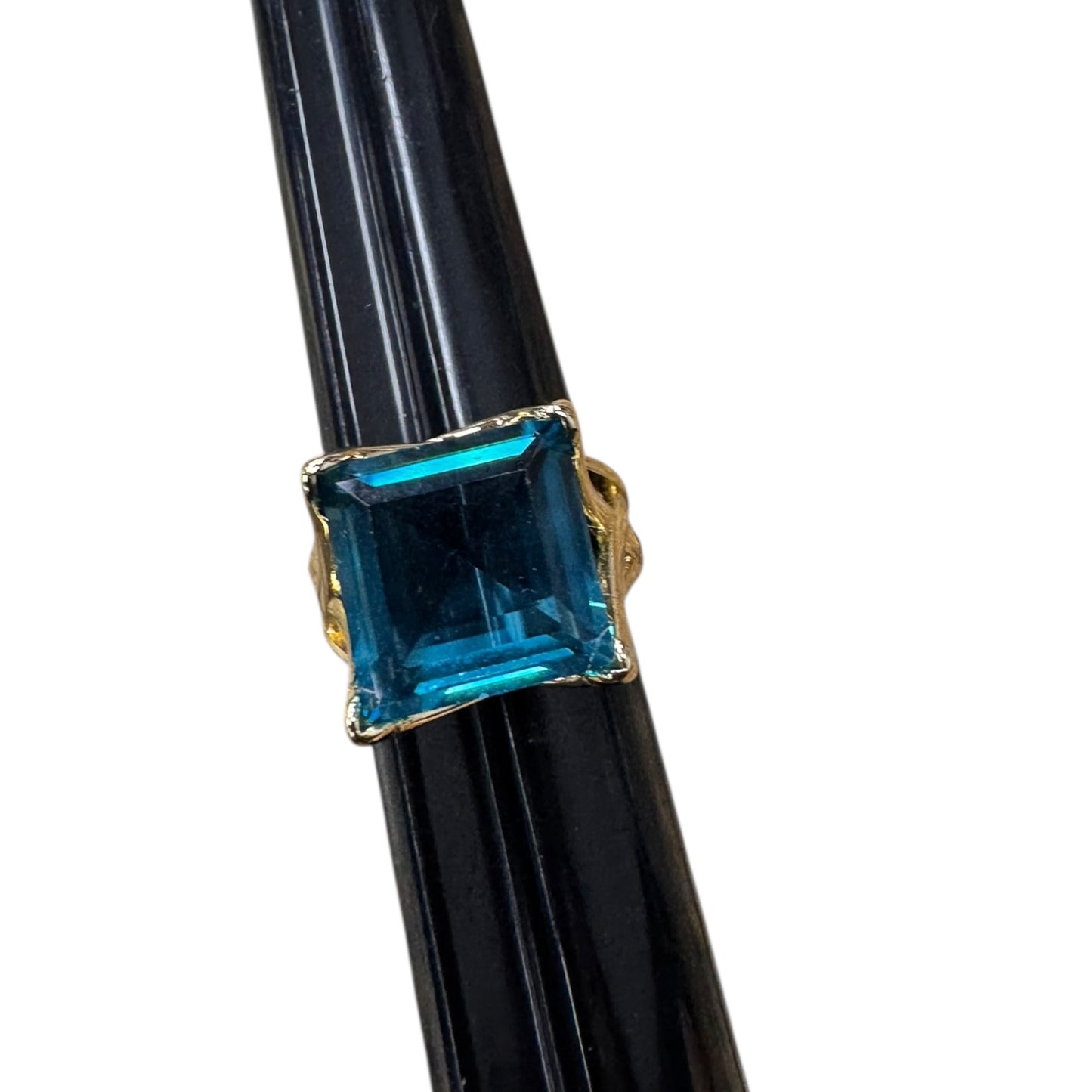 Ring Statement By Cmc In Blue & Gold, Size:8