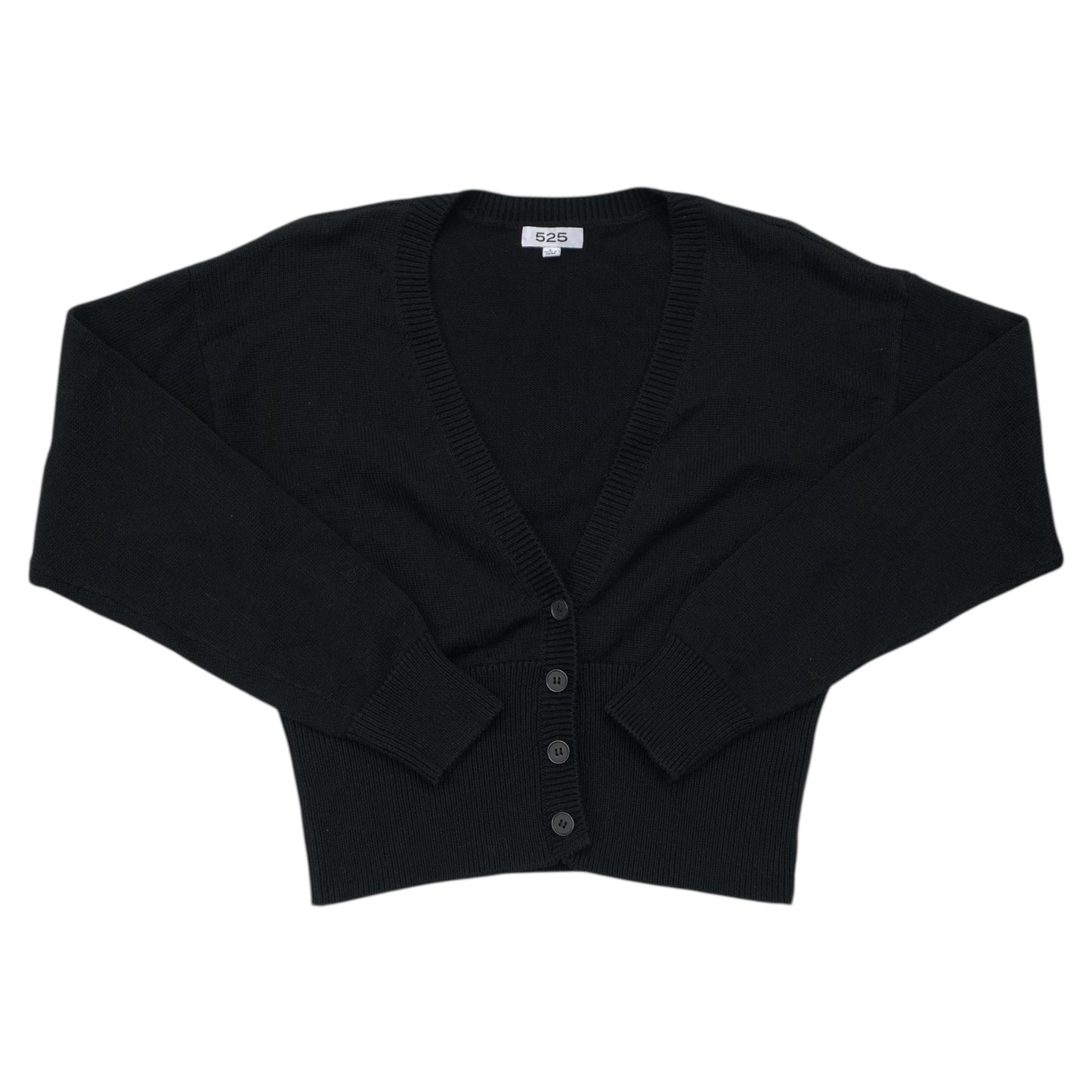 Sweater Cardigan By 525 In Black, Size:L