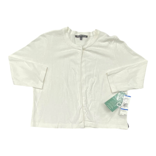 Sweater Cardigan By Jones Wear In White, Size:Xl