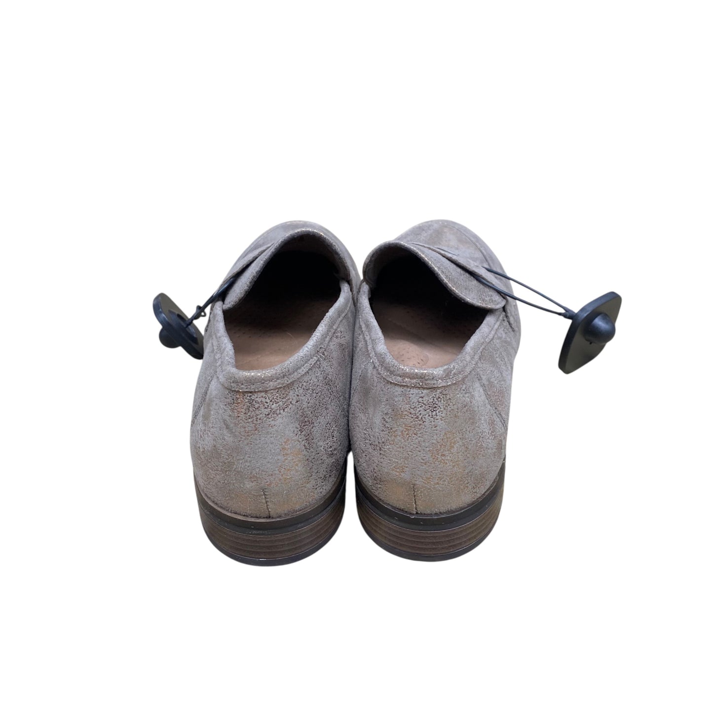 Shoes Flats By Clarks In Brown & Gold, Size:9.5
