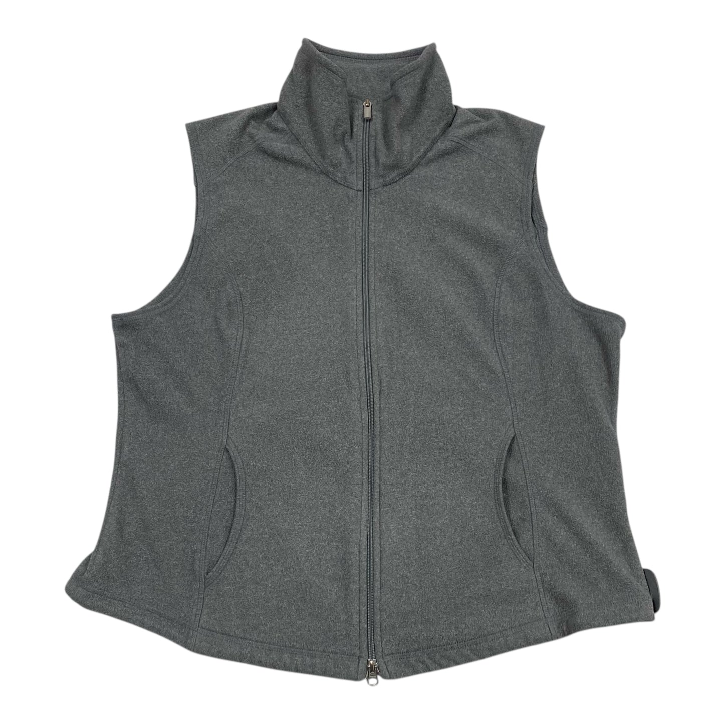 Vest Fleece By Lands End In Grey, Size:Xl