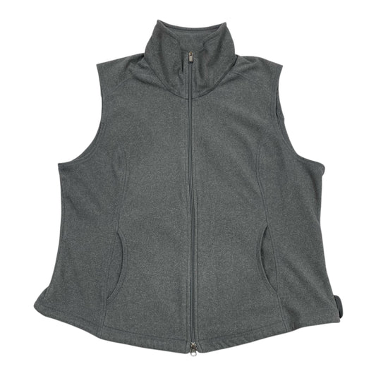 Vest Fleece By Lands End In Grey, Size:Xl