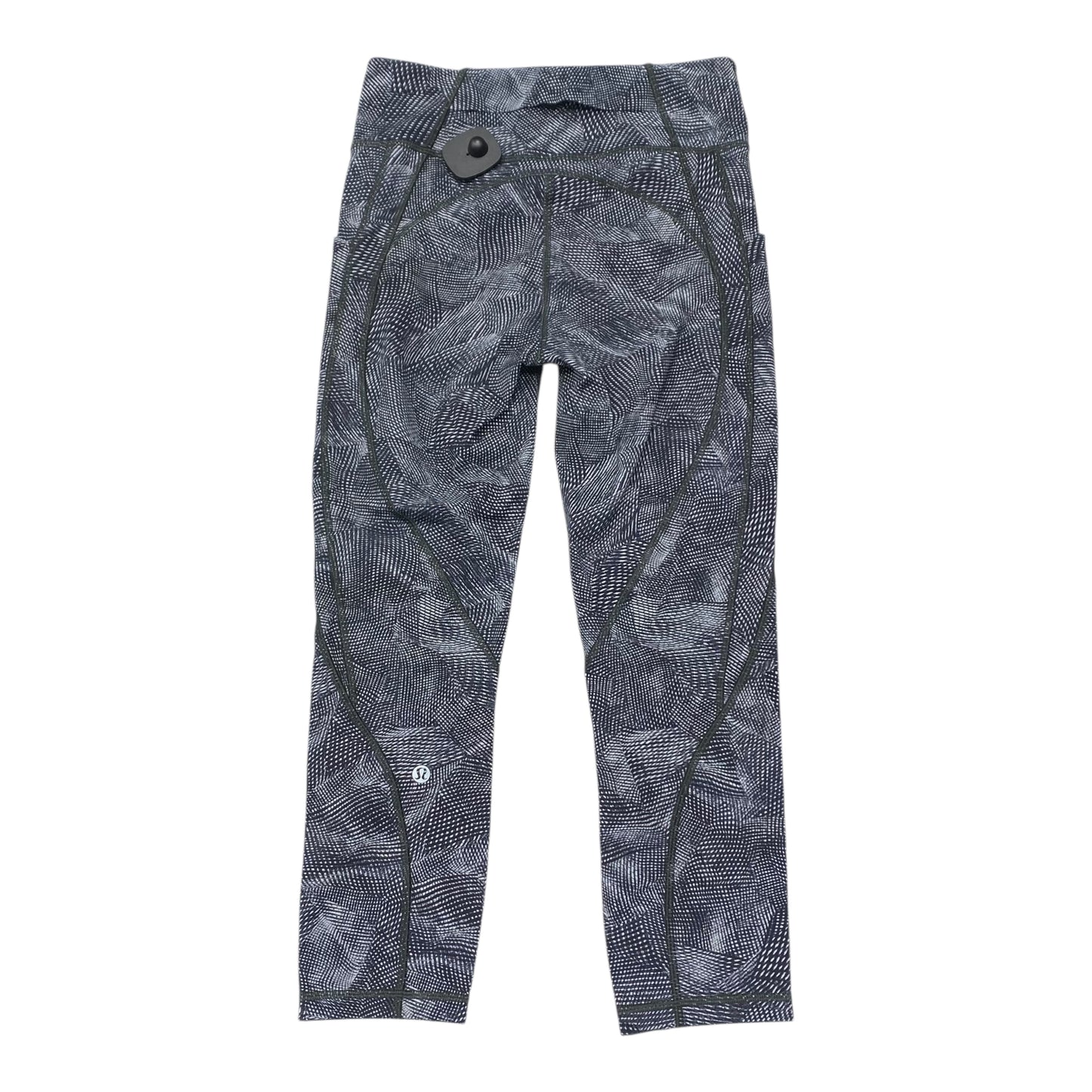 Athletic Leggings By Lululemon In Black & White, Size:6